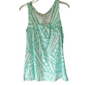 Sonoma Tank Top Lightweight Colorful Turquoise Print Women's Size Large Roomy